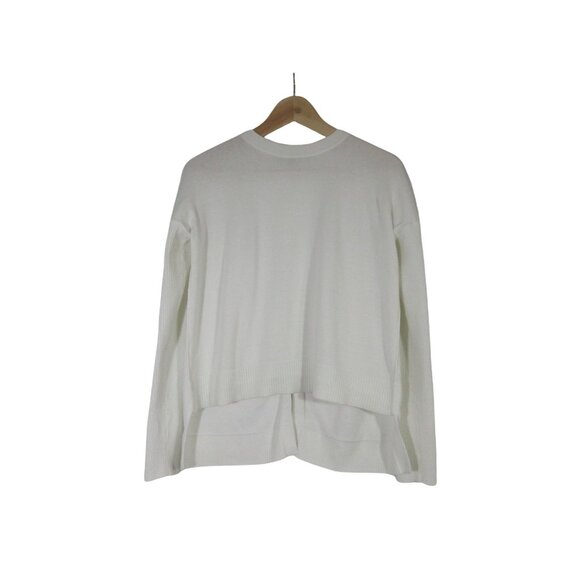 Athleta women's Highlands open back hi-lo long sleeve knit athleisure sweater XS - Picture 7 of 16